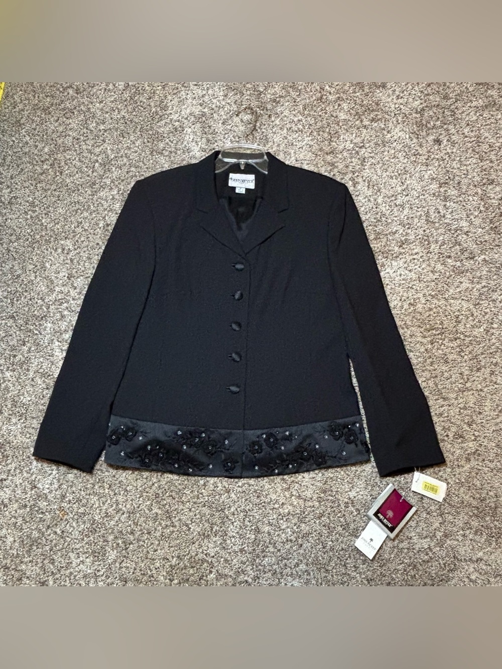 334. John Meyer of Norwich Elegant Black Skirt Set, Size 14, NWT